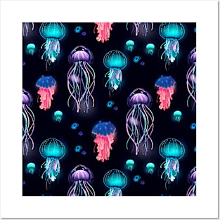 Jellyfish Pattern Posters and Art